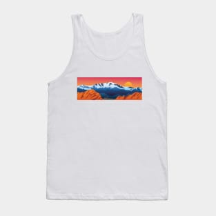 Mountains Valley and Red Rocks Scenic Landscape Tank Top